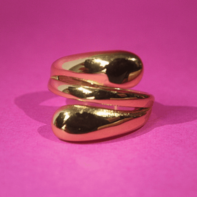 Anillo ENROLLADO Moderno Dorado