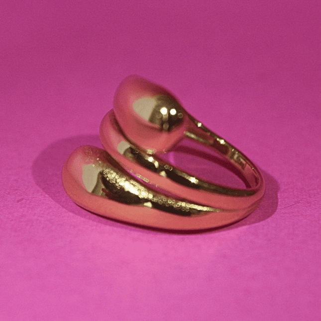 Anillo ENROLLADO Moderno Dorado
