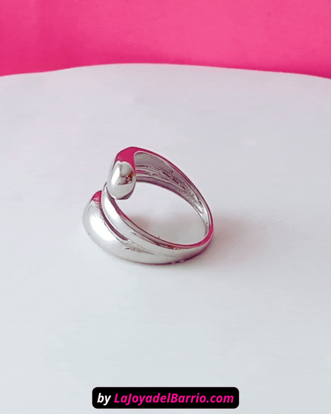 Anillo ENROLLADO Moderno Plateado
