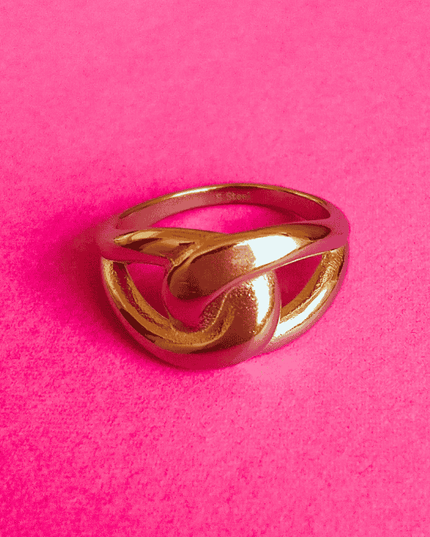 Anillo LAZO Elegante Dorado