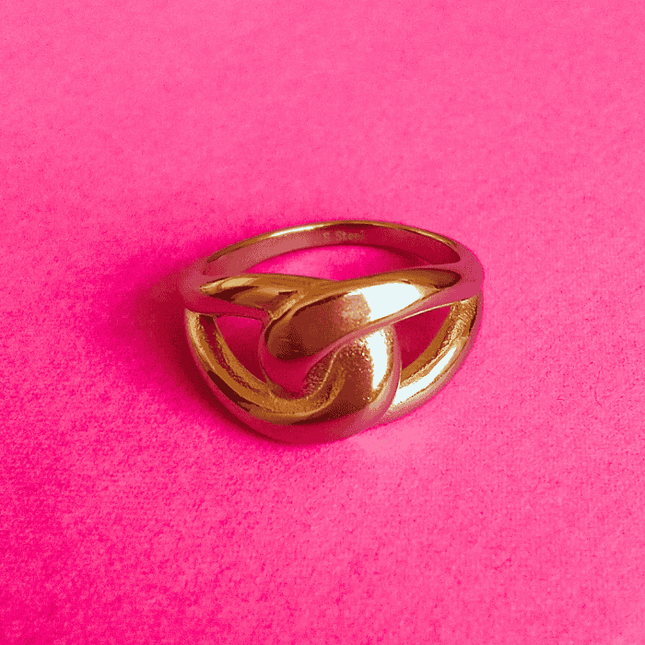 Anillo LAZO Elegante Dorado