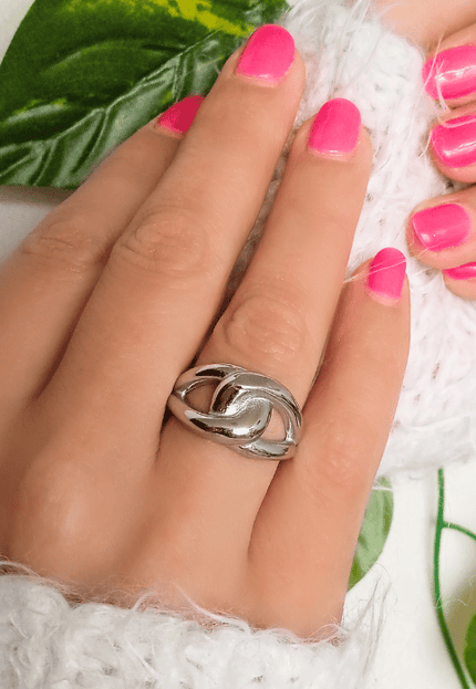 Anillo LAZO Elegante Plateado