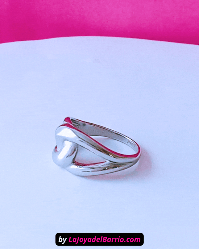Anillo LAZO Elegante Plateado