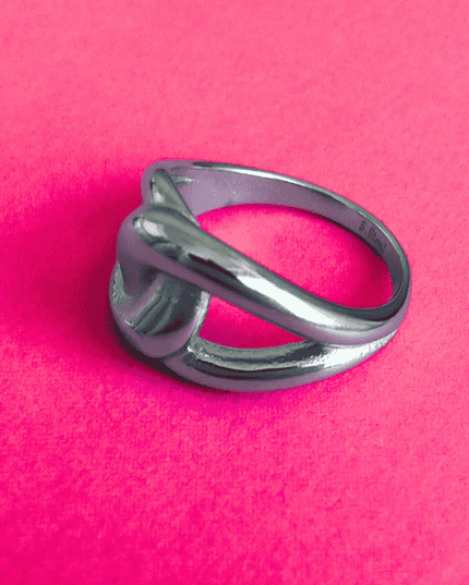 Anillo LAZO Elegante Plateado
