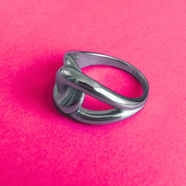 Anillo LAZO Elegante Plateado
