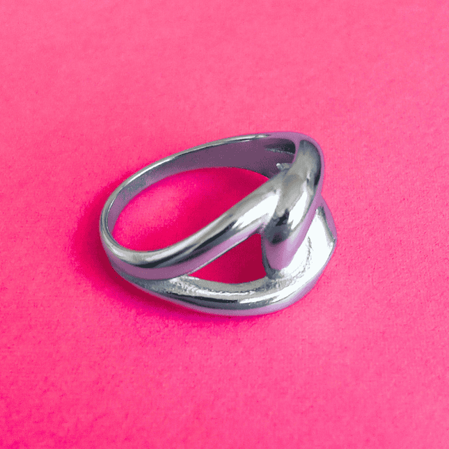 Anillo LAZO Elegante Plateado