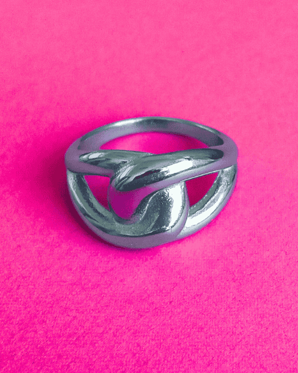 Anillo LAZO Elegante Plateado