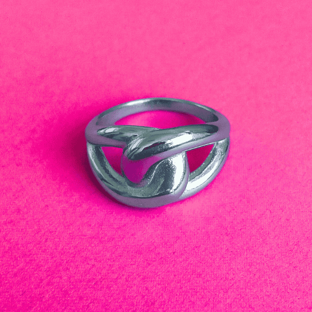 Anillo LAZO Elegante Plateado