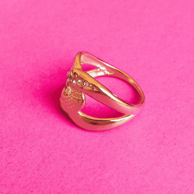 Anillo LAZO RADIANTE con Circonitas Dorado