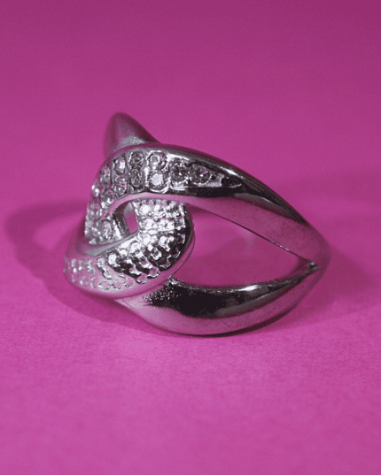 Anillo LAZO RADIANTE con Circonitas Plateado