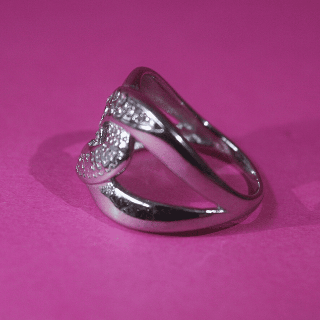 Anillo LAZO RADIANTE con Circonitas Plateado