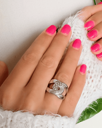 Anillo LAZO RADIANTE con Circonitas Plateado