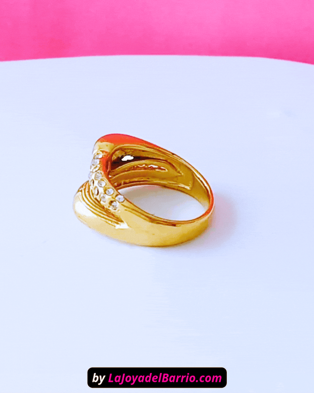 Anillo SERPIENTE con Circonitas Dorado