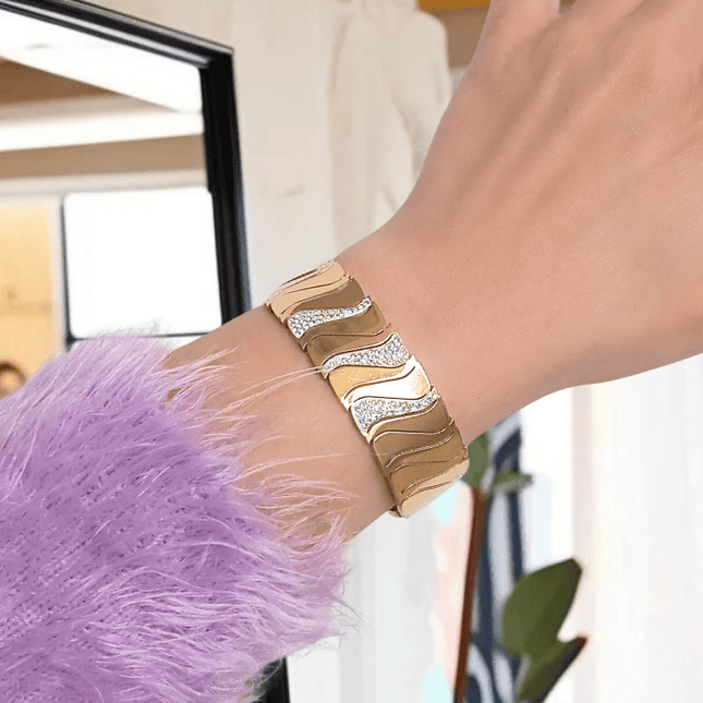 Brazalete DESTELLOS BRILLANTES con Circonitas Dorado