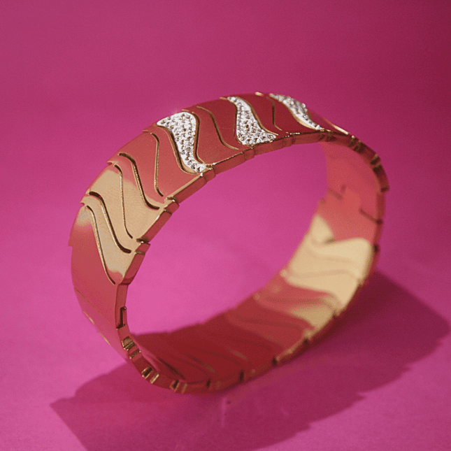 Brazalete DESTELLOS BRILLANTES con Circonitas Dorado