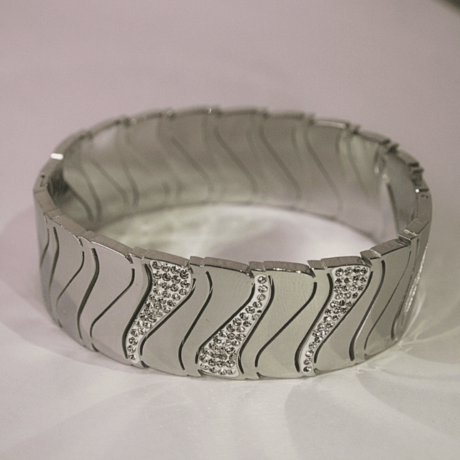 Brazalete DESTELLOS BRILLANTES con Circonitas Plateado