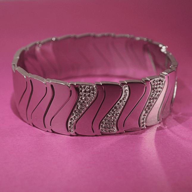 Brazalete DESTELLOS BRILLANTES con Circonitas Plateado