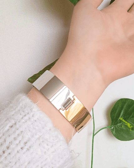 Brazalete DÚO Brillante Dorado y Plateado