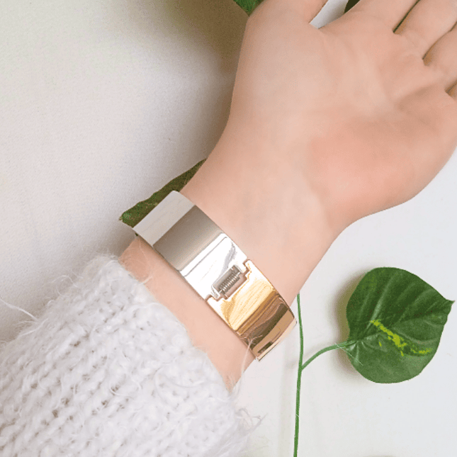 Brazalete DÚO Brillante Dorado y Plateado