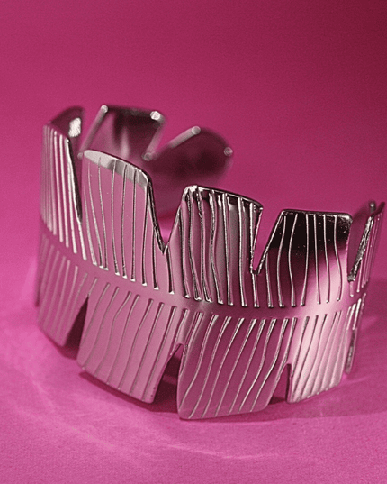 Brazalete HOJA ELEGANTE Plateado