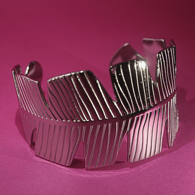 Brazalete HOJA ELEGANTE Plateado