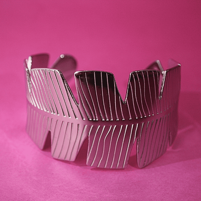 Brazalete HOJA ELEGANTE Plateado