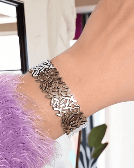 Brazalete NATURA Orgánico Plateado
