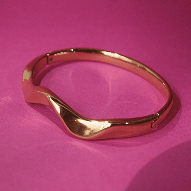 Brazalete ONDAS Dorado