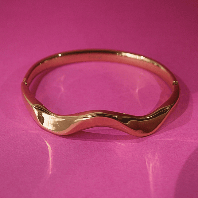 Brazalete ONDAS Dorado