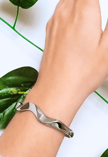 Brazalete ONDAS Plateado