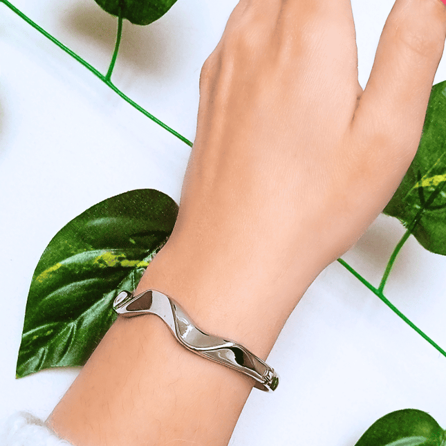 Brazalete ONDAS Plateado