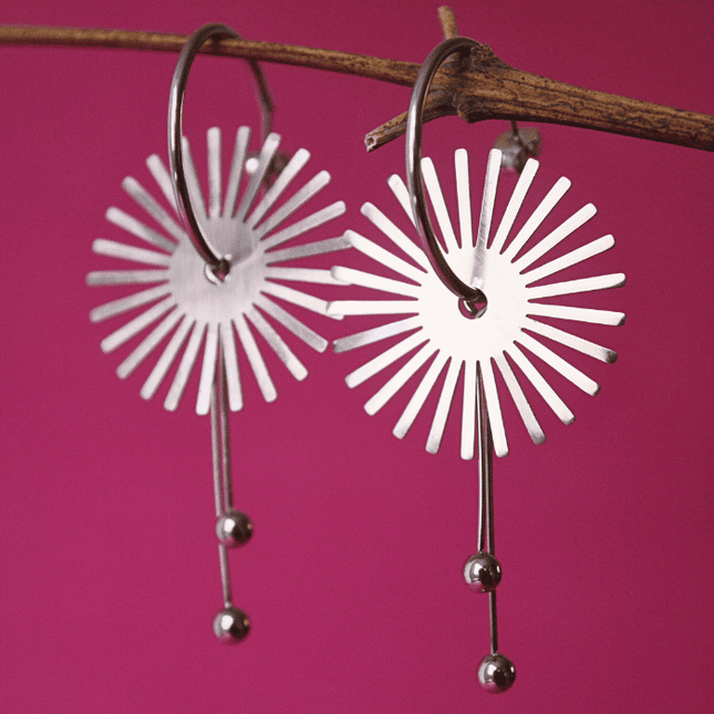 Pendientes SOL RADIANTE Plateado