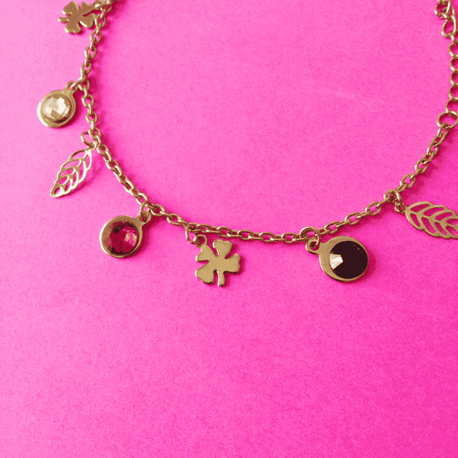 Pulsera TALISMÁN Amuleto de la Suerte Dorado