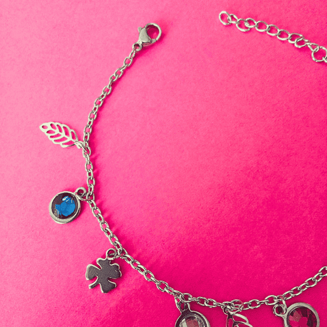 Pulsera TALISMÁN Amuleto de la Suerte Plateada